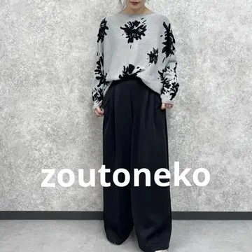 zoutoneko 오리지널 본딩 턱 와이드 팬츠 블랙 XL 블랙