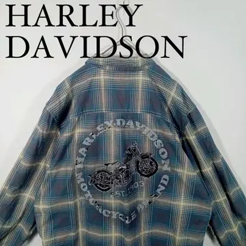 Harley-Davidson 체크 무늬 긴팔 버튼다운 셔츠 XXL