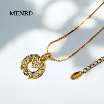 [새상품급] MENARD 메나도 목걸이 골드 라이트 스톤 빈티지