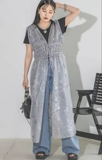 JEANASIS 하쿠 프린트 시어 원피스