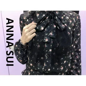 ANNA SUI 안나수이 꽃무늬 시스루 블라우스 새상품