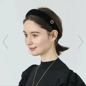 Chapeaud 블랙 헤어밴드 벨벳 벨로아 머리띠