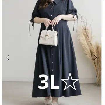 쿠레트 clette 레이어드 스타일 셔츠 원피스 네이비 3L
