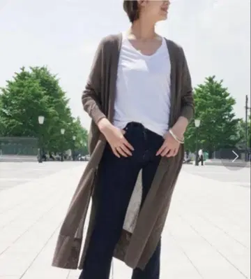 DeuxiemeClasse PARU 코튼 V넥 롱 가디건