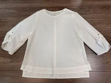새상품급 그린 라벨 릴랙싱 블라우스 화이트 오부소매