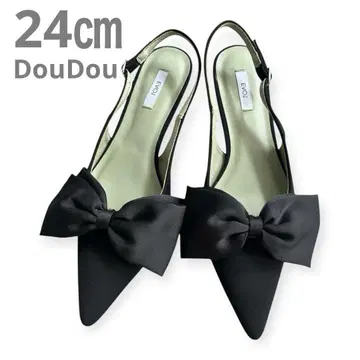 DouDou 힐 샌들 2Way 리본 펌프스 24cm 스틸레토