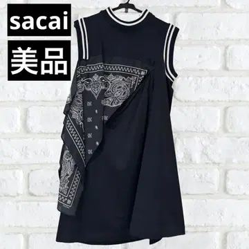[새상품급] sacai 반다나 패턴 슬리브리스 원피스