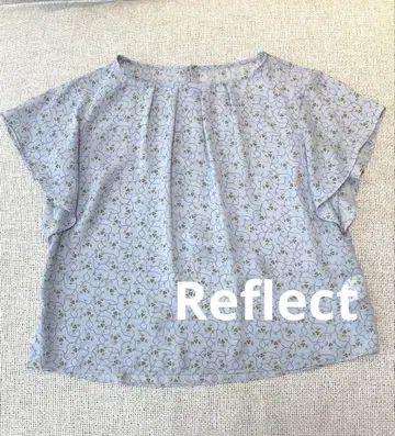 Reflect 보태니컬 무늬 플레어 슬리브 블라우스 리플렉트