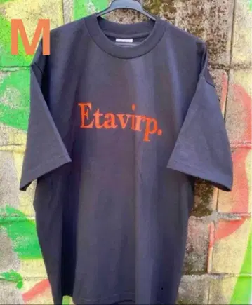 Etavirp 로고 티셔츠. Black x Orange M