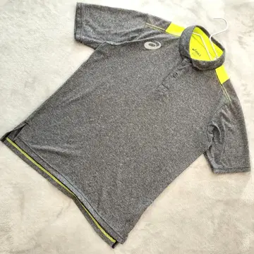 asics 남성용 피케 셔츠 고흡한 속건성 소재 반팔 그레이 XS6089