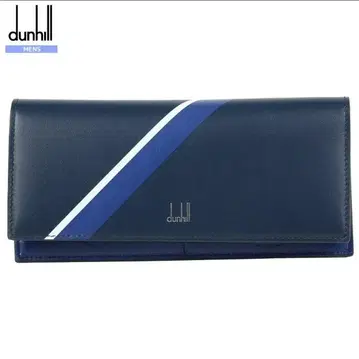 dunhill 사무라이 블루 한정판 콜라보! 천연 가죽 반지갑 장지갑
