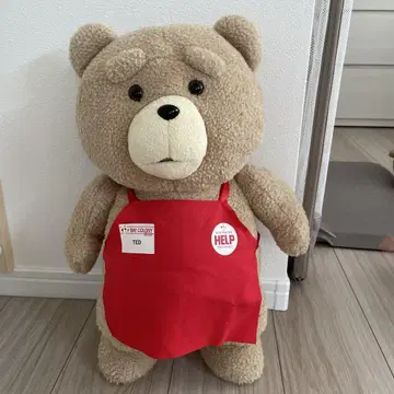 TED 봉제 인형 빨간색 에이프런