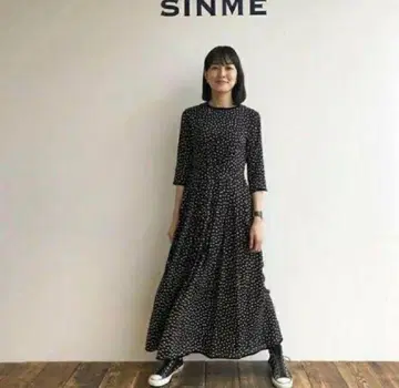SINME 도트 롱 원피스 M 사이즈