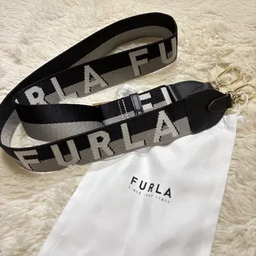 미사용품 FURLA (훌라) 블랙 그레이 숄더 스트랩