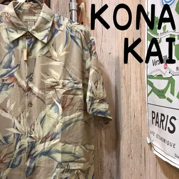KONA KAI 코나카이 실크 아로하 셔츠 M 구제 의류 (1774)