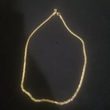 금도금 납작한 링크 체인 목걸이