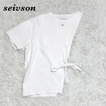 seivson 세이븐슨 컷소 티셔츠 FREE SIZE 화이트