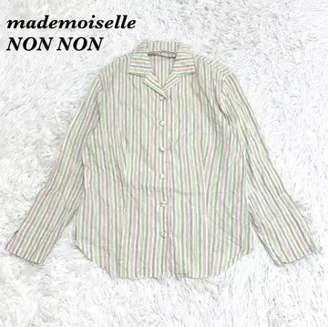 [새상품급] mademoiselle NON NON 블라우스 셔츠 M 그린