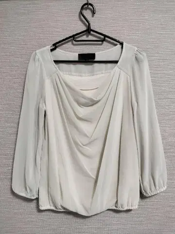 언타이틀 UNTITLED 턱 쉬폰 블라우스 포멀 세레모니