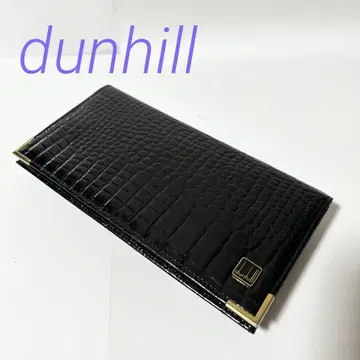 새상품급 dunhill 던힐 반지갑 장지갑 악어 엠보싱 가죽