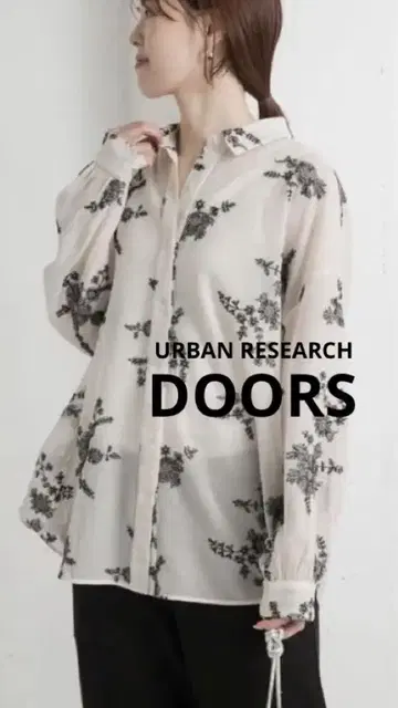[ URBAN RESEARCH DOORS ] 메쉬 자수 셔츠
