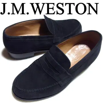 J.M.WESTON 180 시그니처 로퍼 스웨이드 5.5 D 블랙