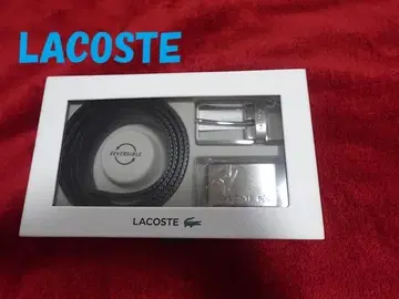 새상품 LACOSTE 남성용 벨트 버클 세트 블랙 106 x 2.5