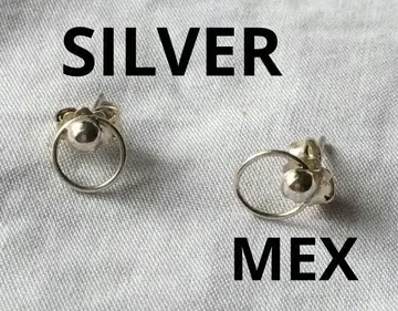 빈티지 원형 실버 귀걸이 SILVER MEX 멕시코