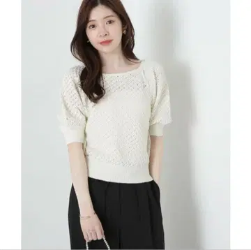 [새 상품] 이번 시즌 프로포션 바디 드레싱 라메 믹스 시스루 니트