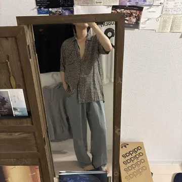 BILL BLASS M 기하학 패턴 셔츠