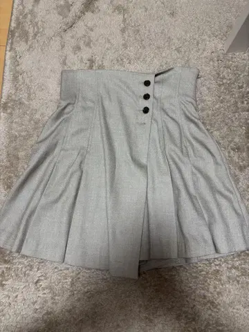 그레이 플리츠 미니 스커트 snidel