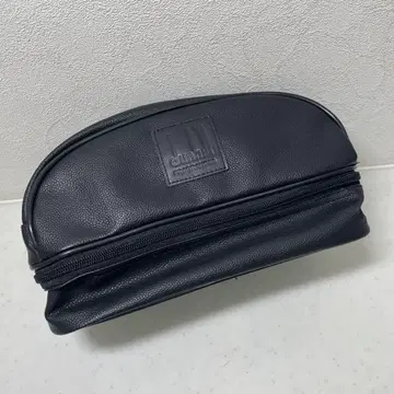 새상품급 dunhill 던힐 천연 가죽 파우치 블랙 여성용 남성용
