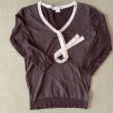JOHN SMEDLEY 브라운 V넥 상의