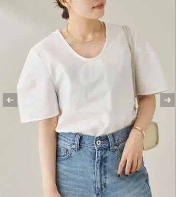 plage RIAM 폼 T 블라우스 화이트