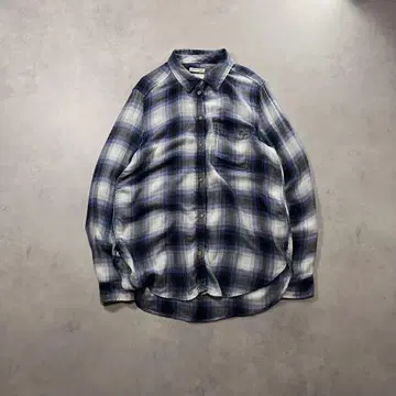 American Eagle 옴브레 체크 레이온 셔츠