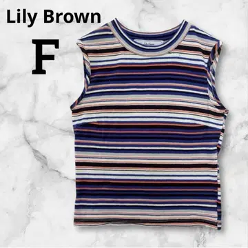 Lily Brown 릴리 브라운 스트라이프 슬리브리스 상의 F