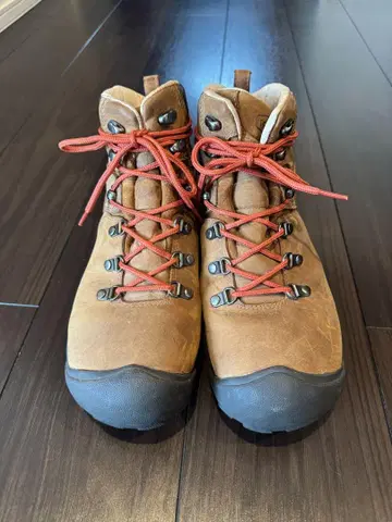 KEEN 브라운 하이컷 트레킹 슈즈 남성용 피레네 27cm