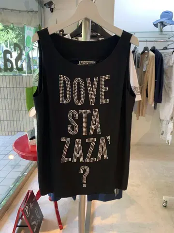 [ USED품 ] MOSCHINO 모스키노 빈티지 슬리브리스 블랙
