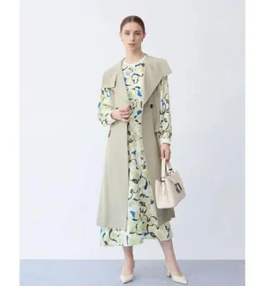 Aga 보타니컬 지오메트릭 프린트 원피스 (아이보리)