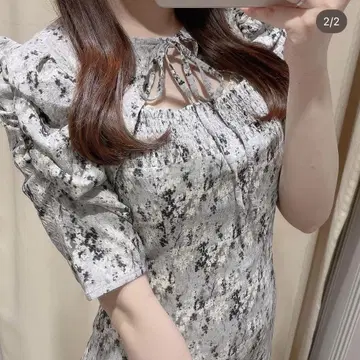 AnMILLE 원피스 프론트 리본 머메이드 OP