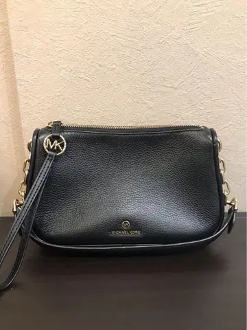 MICHAEL KORS 제트세트 참 숄더백 천연 가죽 블랙