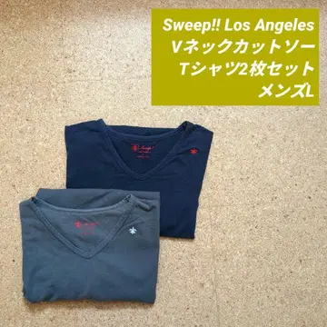 Sweep!! Los Angeles V넥 티셔츠 2매 세트 L