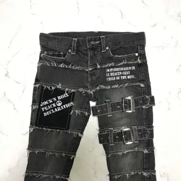 조각 데님 Y2K punk 00년대 재구축 HIDEROCK desin