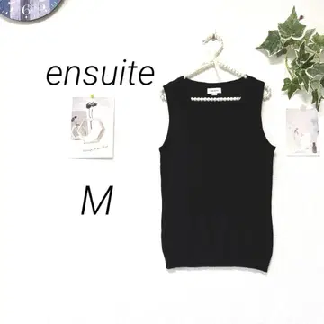 9763 ensuite 앙스위트 베스트 M 무지 코튼 레이온