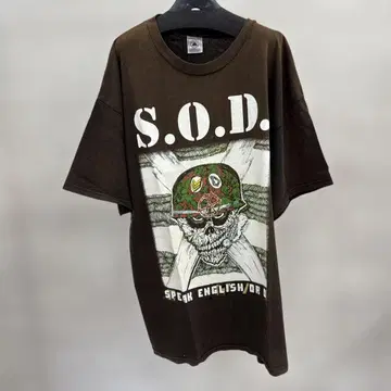 S.O.D. 스컬 그래픽 빈티지 티셔츠 XL