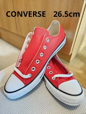 컨버스 CONVERSE 26.5 새상품 미사용 빨간색 신발 스니커즈