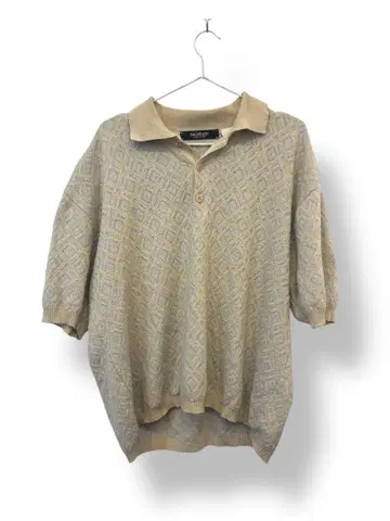 BACHRACH 60년대 베이지 피케 셔츠