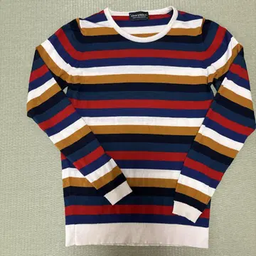 JOHN SMEDLEY 스트라이프 긴팔 스웨터 S (메리노울)