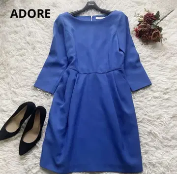 [새상품급] ADORE 블루 7부 소매 원피스