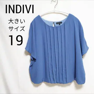 INDIVI 인디비 빅 사이즈 19 쉬폰 블라우스 5L 상당